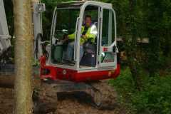 Working in the Woods today with the Takeuchi TB145
